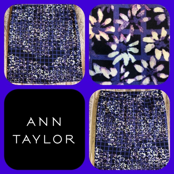 ANN TAYLOR FLORAL SKIRT - Picture 1 of 9